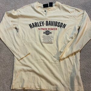 Harley-Davidson V-Twin Power Cream Long Sleeve Tee